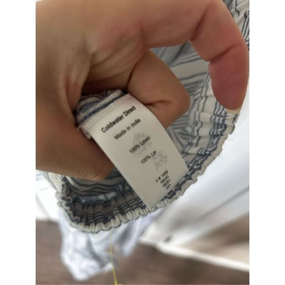 Stripped wide leg linen pants size 8 - Picture 5 of 5